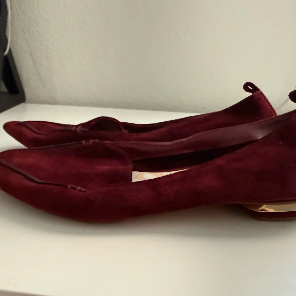 Nicholas Kirkwood Burgundy Suede Loafers - Picture 4 of 6